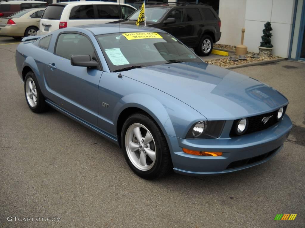 2007 Mustang GT Premium Coupe - Windveil Blue Metallic / Dark Charcoal photo #20