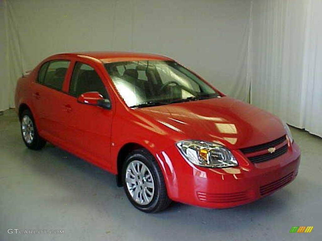 2009 Cobalt LT Sedan - Victory Red / Ebony photo #1