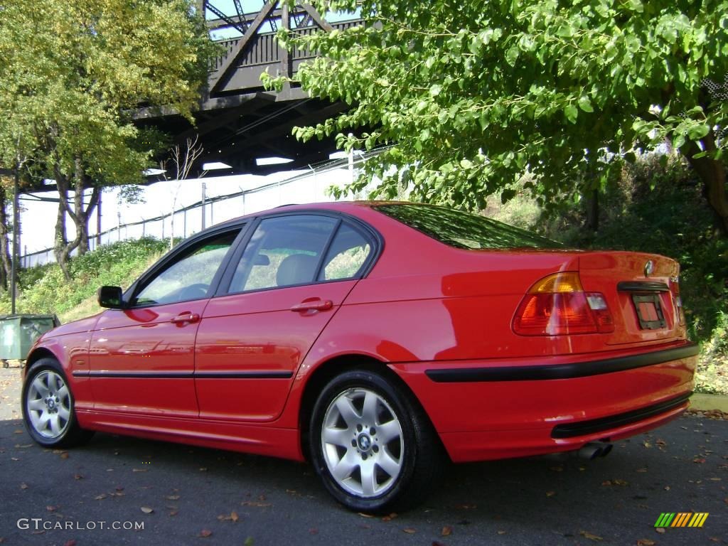 2001 3 Series 325i Sedan - Bright Red / Sand photo #3