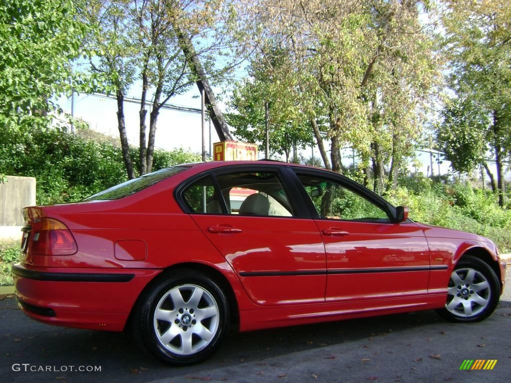 2001 3 Series 325i Sedan - Bright Red / Sand photo #35