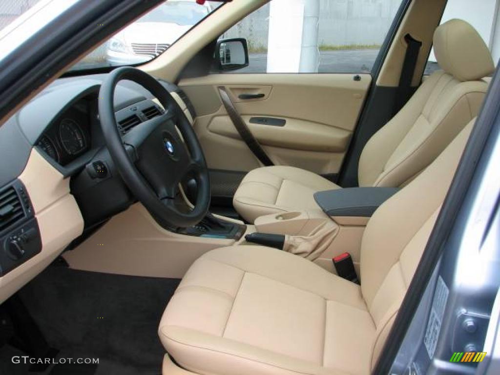 2004 X3 2.5i - Blue Water Metallic / Sand Beige photo #9
