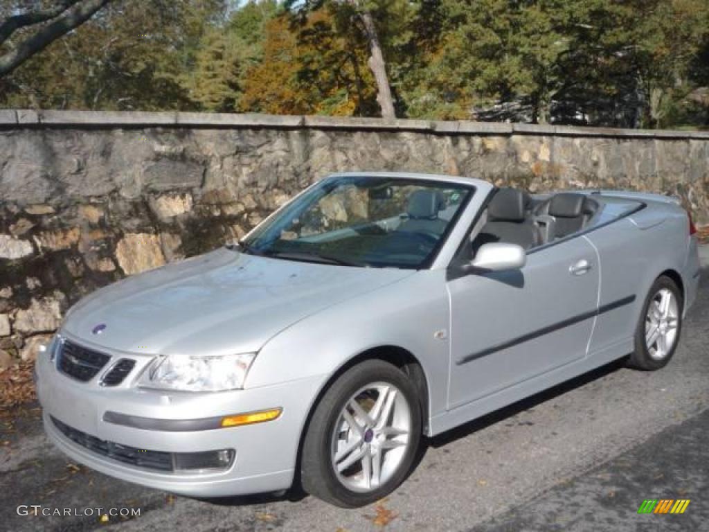 2007 9-3 2.0T Convertible - Silver Metallic / Black/Gray photo #1