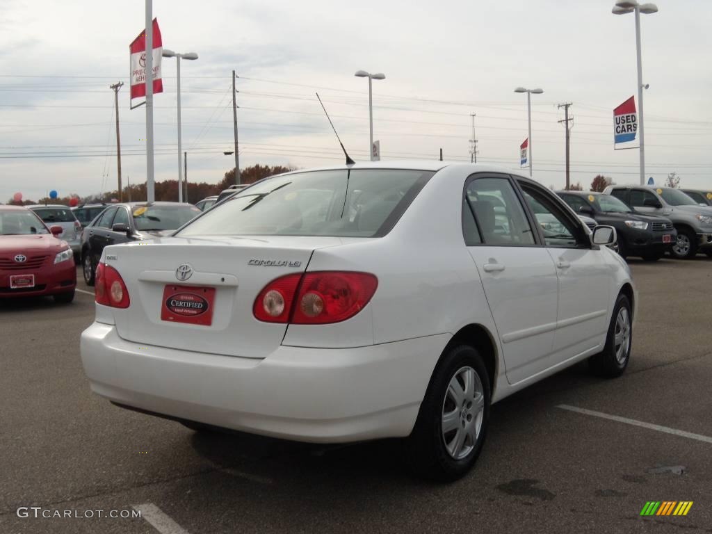 2005 Corolla LE - Super White / Light Gray photo #5