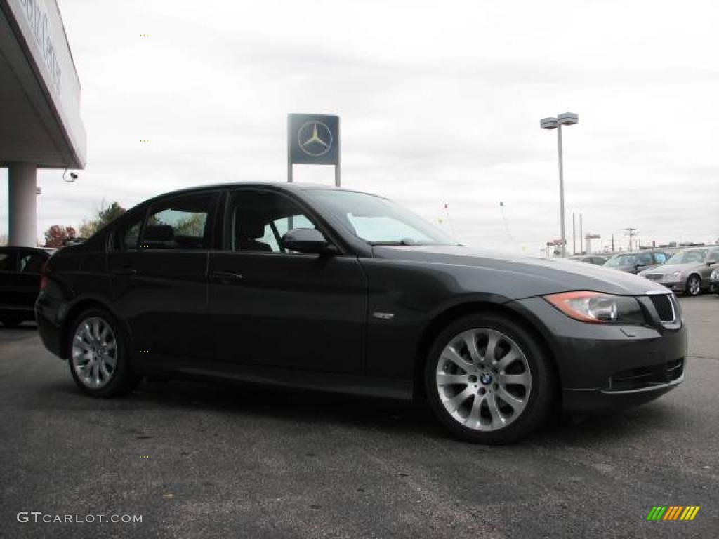 2007 3 Series 328xi Sedan - Sparkling Graphite Metallic / Black photo #3