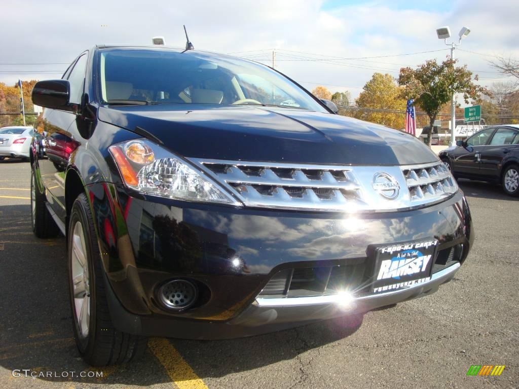 2006 Murano S AWD - Super Black / Cafe Latte photo #16