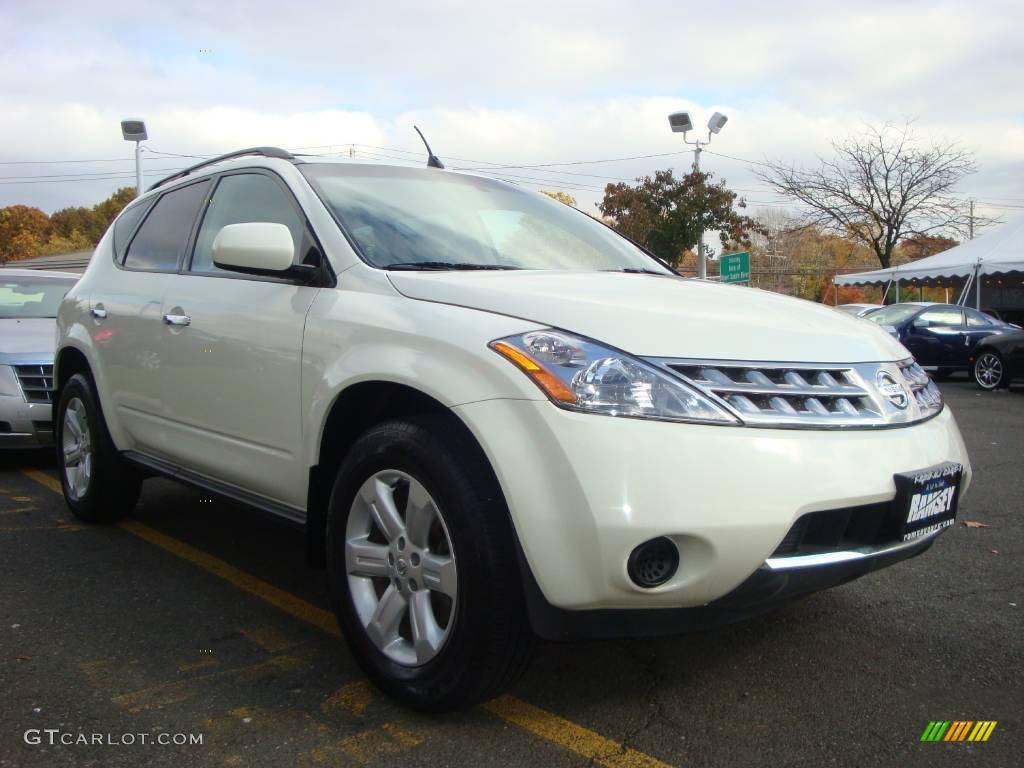 2006 Murano S AWD - Glacier Pearl / Cafe Latte photo #14