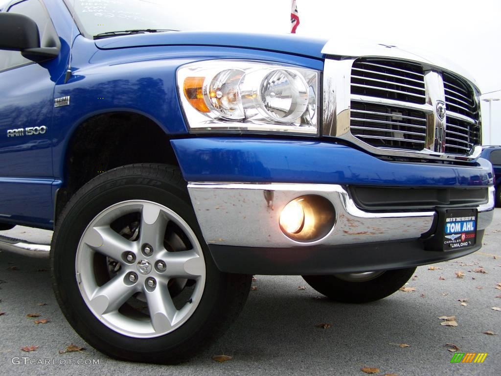 2007 Ram 1500 Big Horn Edition Quad Cab 4x4 - Electric Blue Pearl / Medium Slate Gray photo #2