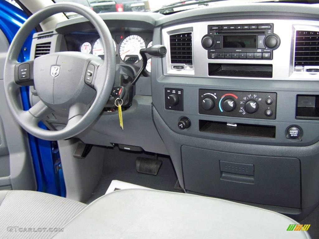 2007 Ram 1500 Big Horn Edition Quad Cab 4x4 - Electric Blue Pearl / Medium Slate Gray photo #14