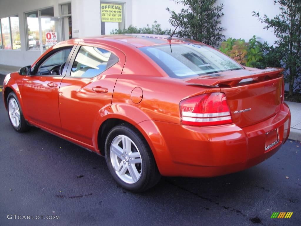 2008 Avenger SXT - Sunburst Orange Pearl / Dark Slate Gray/Light Slate Gray photo #4