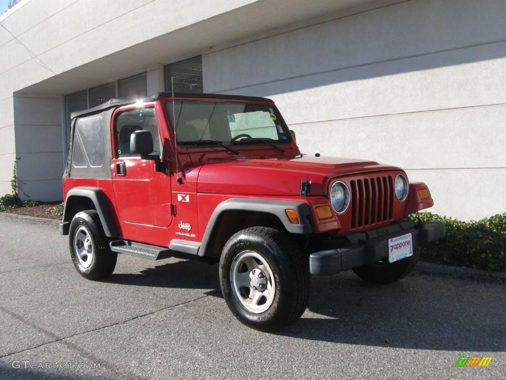 2004 Wrangler X 4x4 - Flame Red / Dark Slate Gray photo #1