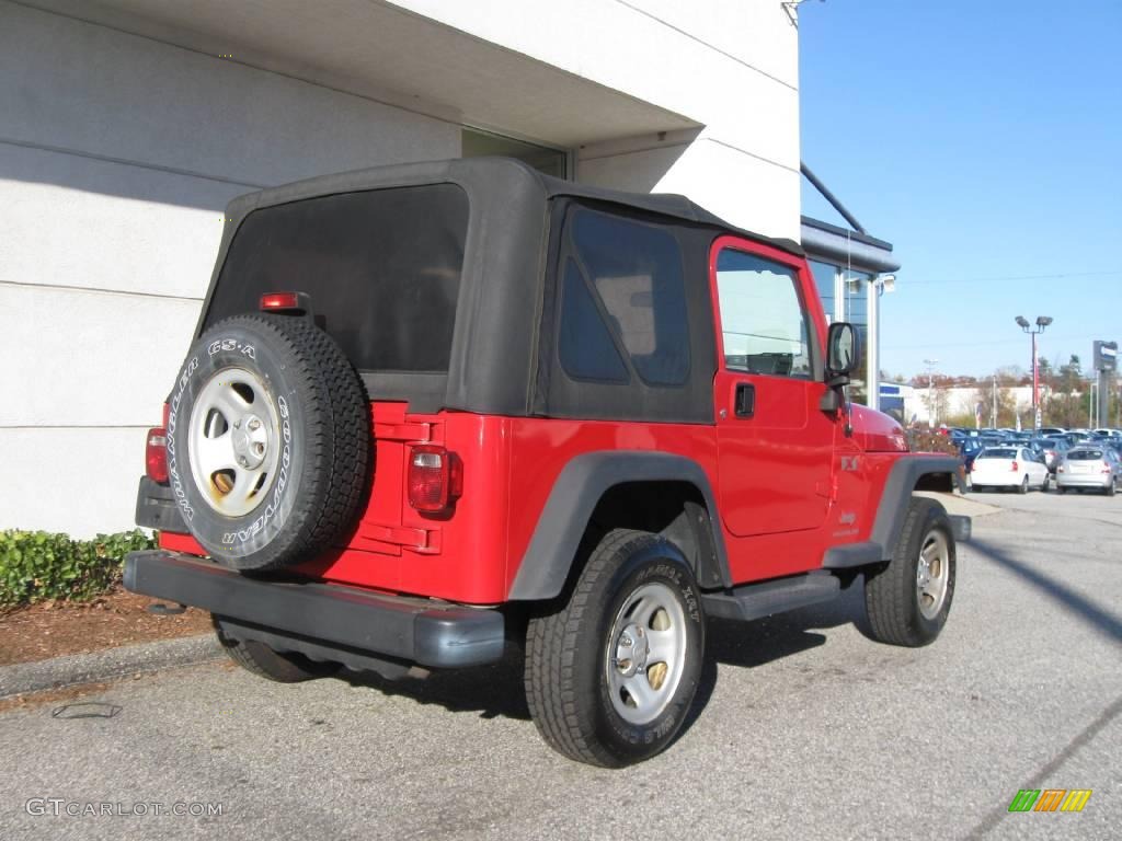 2004 Wrangler X 4x4 - Flame Red / Dark Slate Gray photo #3