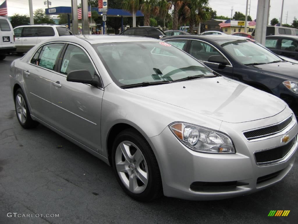 2010 Malibu LS Sedan - Silver Ice Metallic / Titanium photo #1