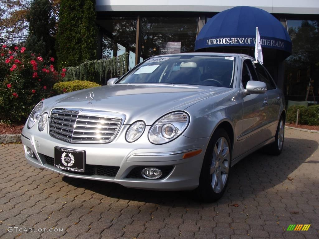 2008 E 350 4Matic Sedan - Iridium Silver Metallic / Black photo #1