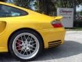 2002 Speed Yellow Porsche 911 Turbo Coupe  photo #8
