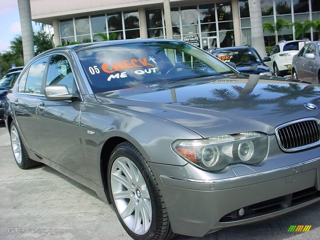 2005 7 Series 745Li Sedan - Sterling Grey Metallic / Basalt Grey/Flannel Grey photo #11