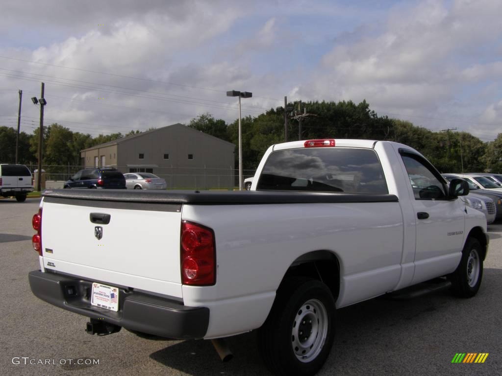 2007 Ram 1500 ST Regular Cab - Bright White / Medium Slate Gray photo #3