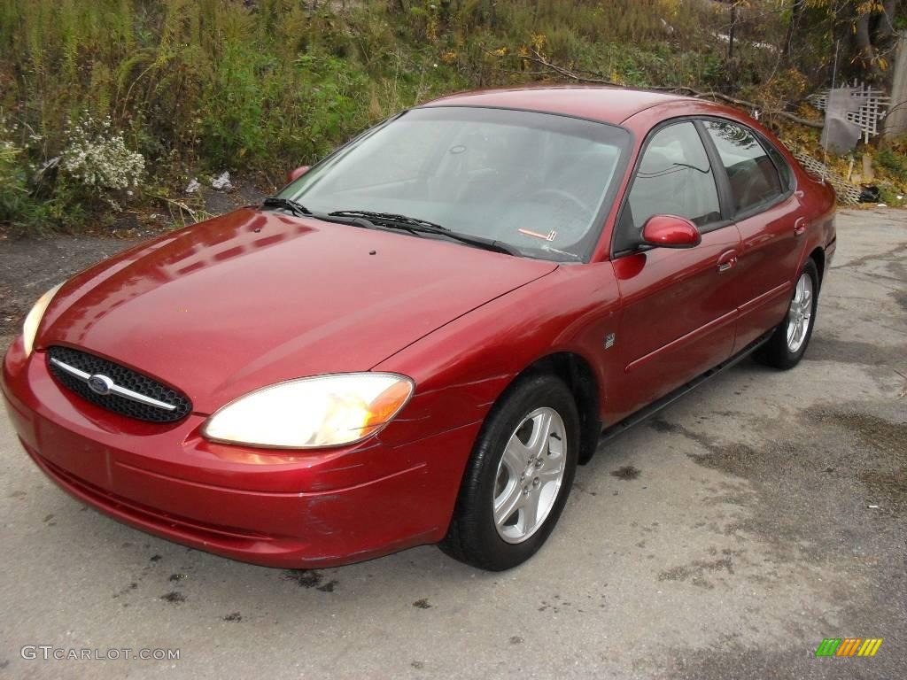 2000 Taurus SEL - Toreador Red Metallic / Medium Graphite photo #2