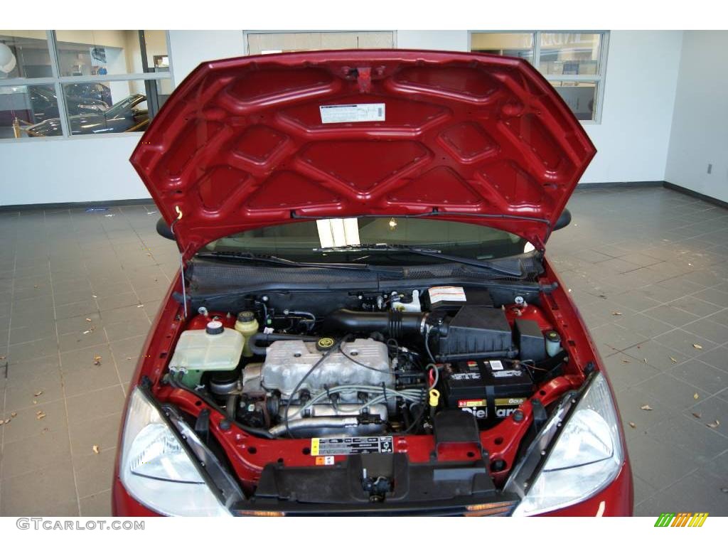2000 Focus SE Sedan - Sangria Red Metallic / Medium Parchment photo #9