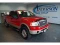 2008 Bright Red Ford F150 Lariat SuperCab 4x4  photo #1