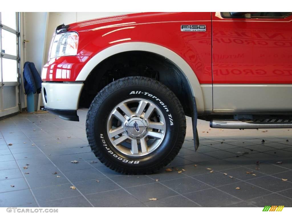 2008 F150 Lariat SuperCab 4x4 - Bright Red / Tan photo #11