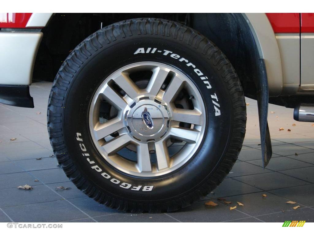 2008 F150 Lariat SuperCab 4x4 - Bright Red / Tan photo #12