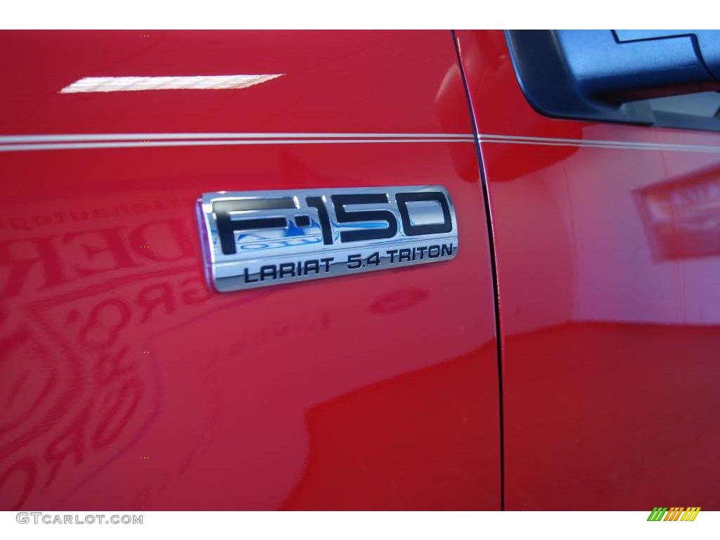 2008 F150 Lariat SuperCab 4x4 - Bright Red / Tan photo #14