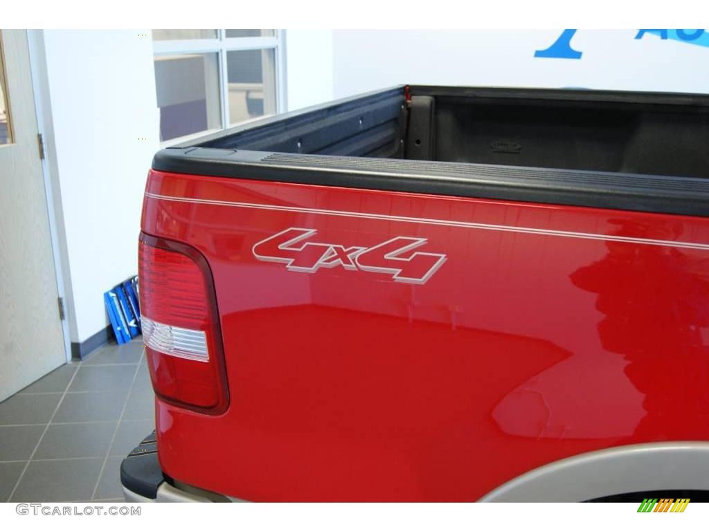 2008 F150 Lariat SuperCab 4x4 - Bright Red / Tan photo #23