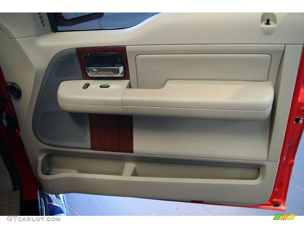 2008 F150 Lariat SuperCab 4x4 - Bright Red / Tan photo #39