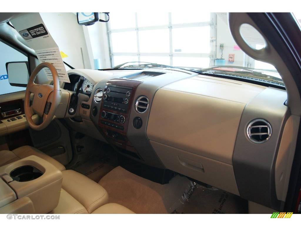 2008 F150 Lariat SuperCab 4x4 - Bright Red / Tan photo #42