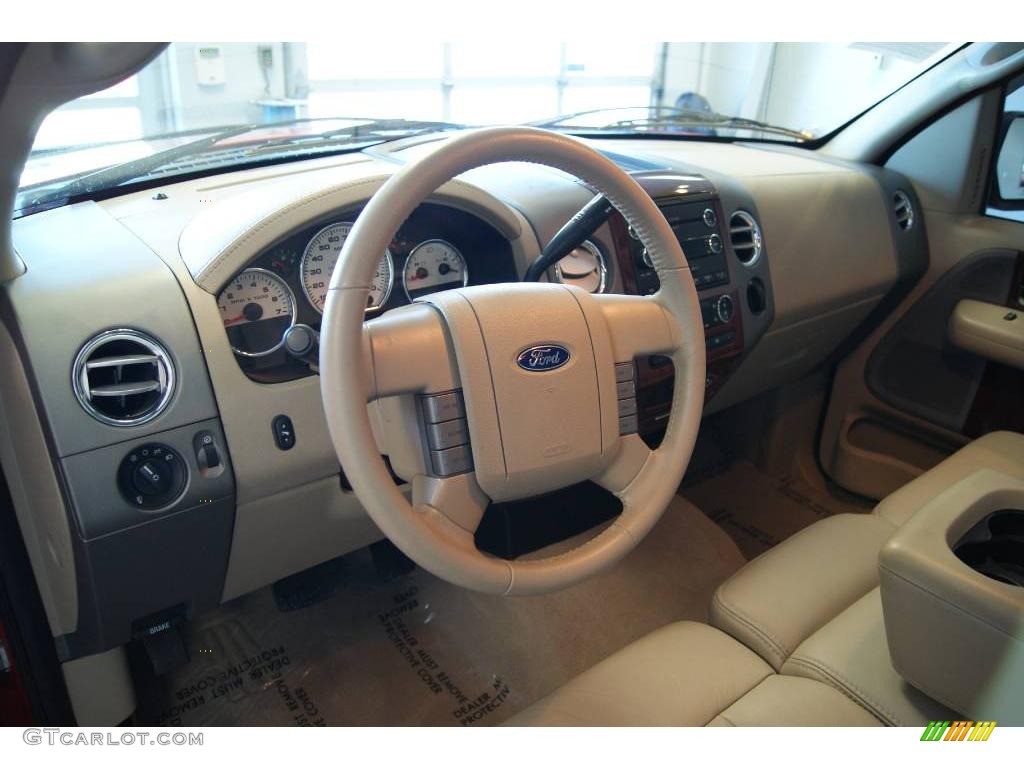 2008 F150 Lariat SuperCab 4x4 - Bright Red / Tan photo #46
