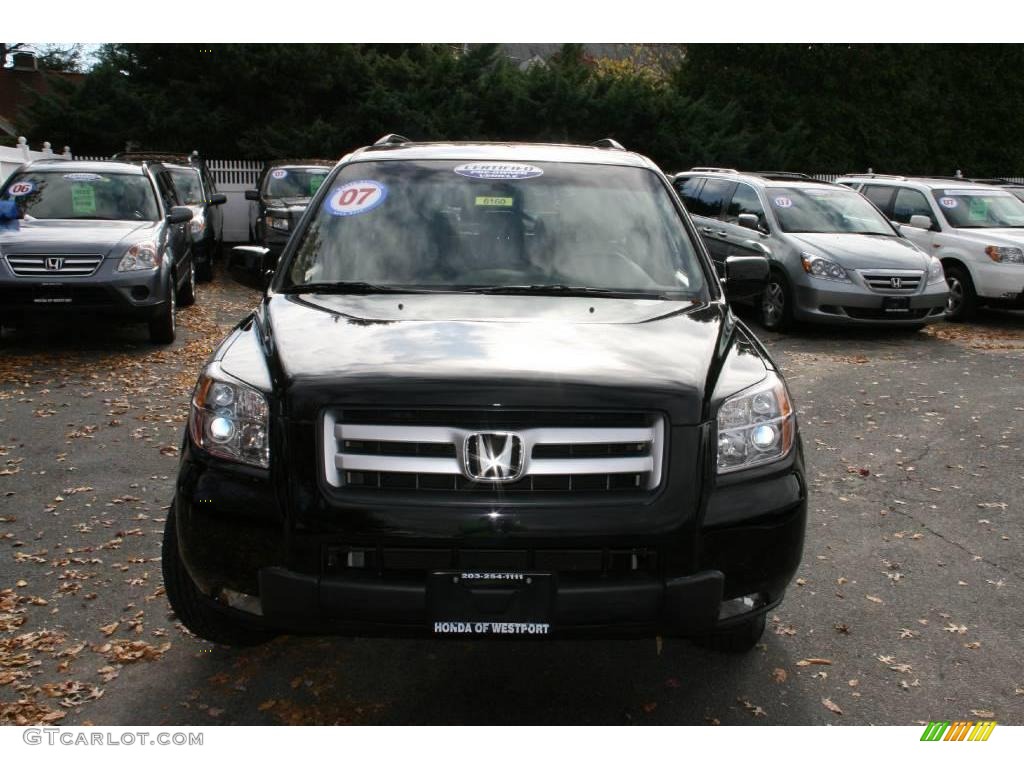 2007 Pilot EX-L 4WD - Formal Black / Saddle photo #2