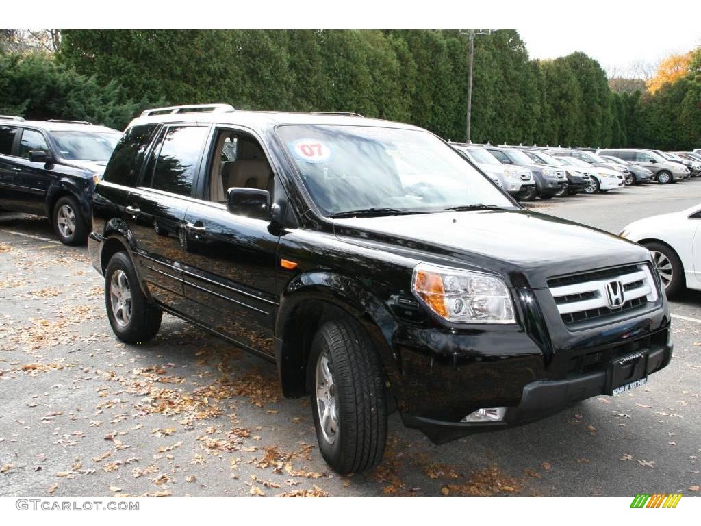2007 Pilot EX-L 4WD - Formal Black / Saddle photo #3