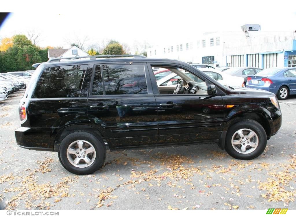 2007 Pilot EX-L 4WD - Formal Black / Saddle photo #4