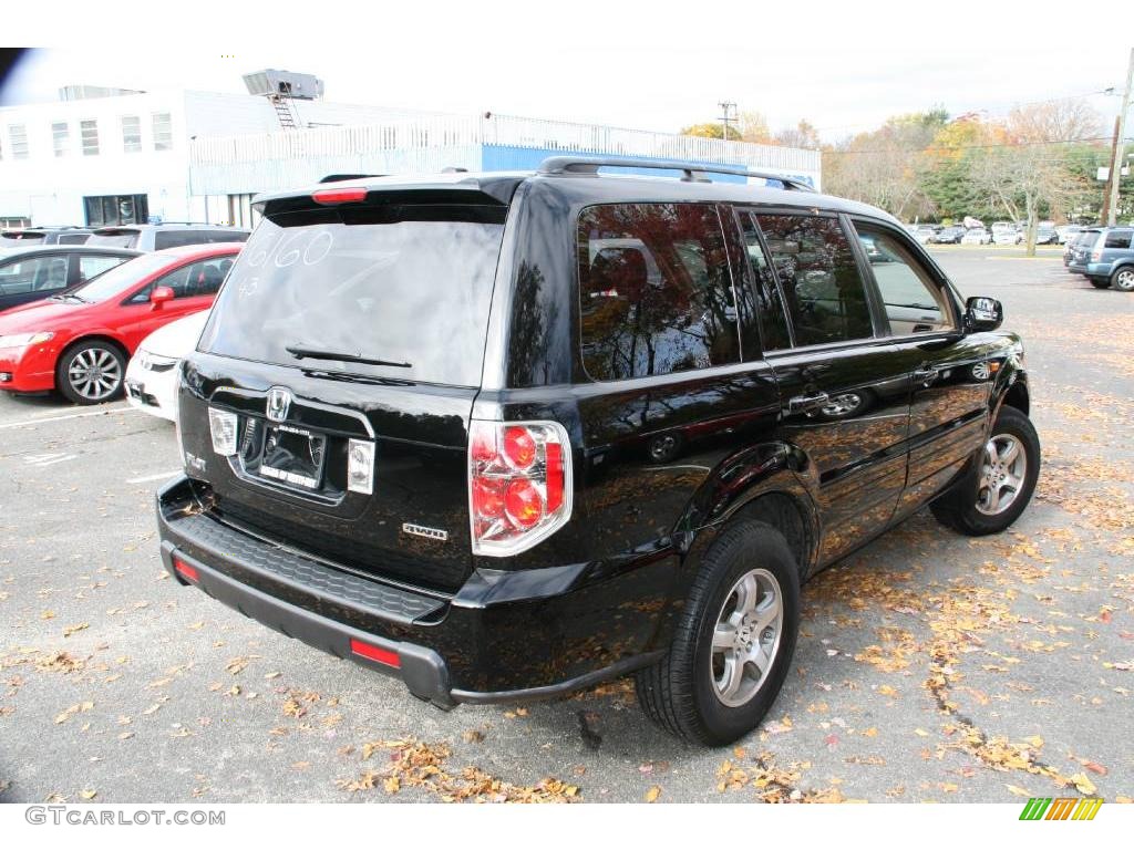 2007 Pilot EX-L 4WD - Formal Black / Saddle photo #5