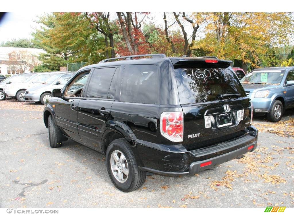 2007 Pilot EX-L 4WD - Formal Black / Saddle photo #8