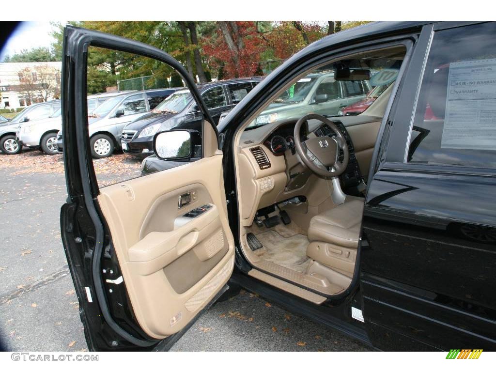 2007 Pilot EX-L 4WD - Formal Black / Saddle photo #10