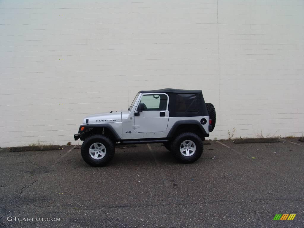 2004 Wrangler Rubicon 4x4 - Bright Silver Metallic / Dark Slate Gray photo #2