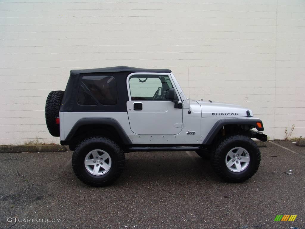 2004 Wrangler Rubicon 4x4 - Bright Silver Metallic / Dark Slate Gray photo #3