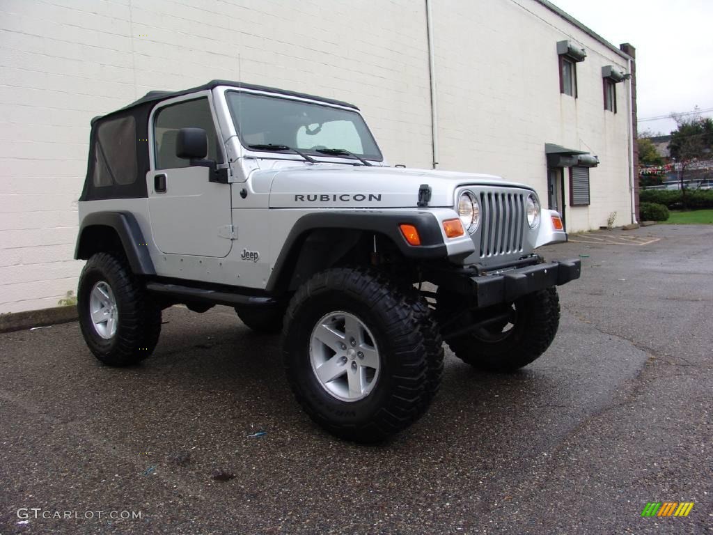 2004 Wrangler Rubicon 4x4 - Bright Silver Metallic / Dark Slate Gray photo #5