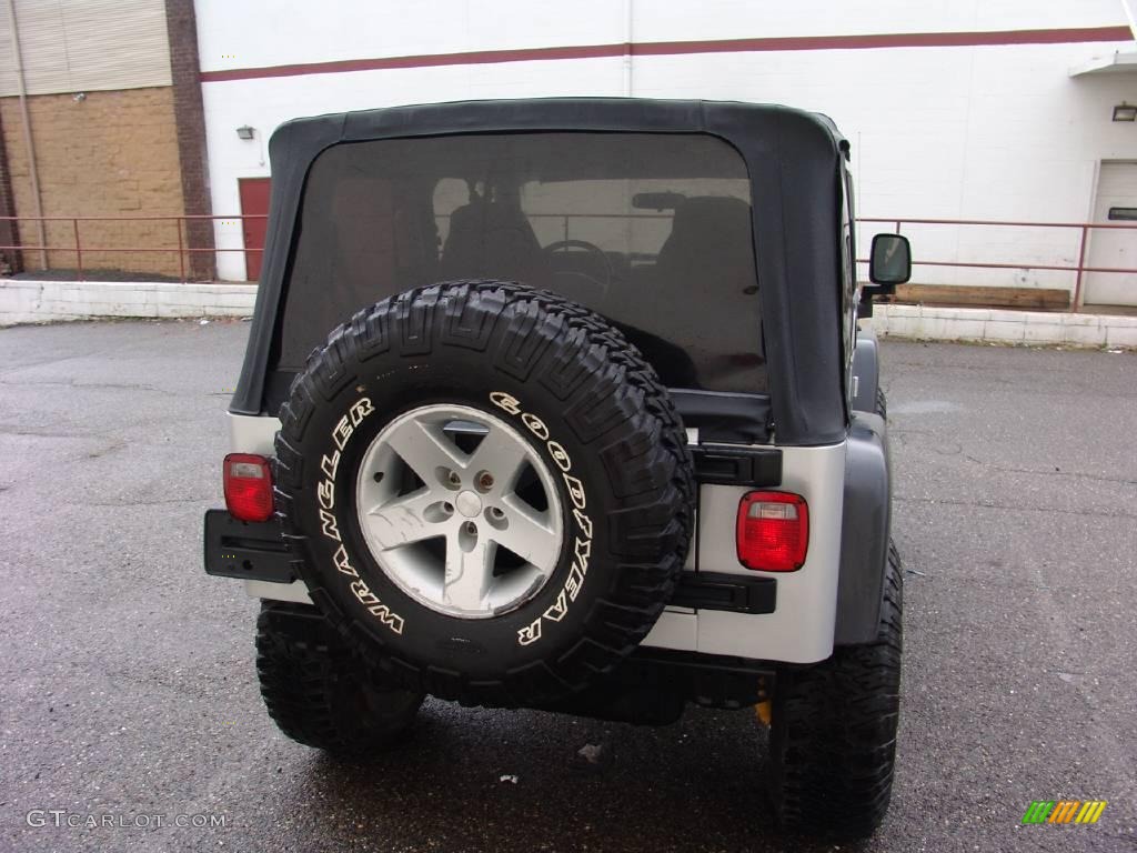 2004 Wrangler Rubicon 4x4 - Bright Silver Metallic / Dark Slate Gray photo #8