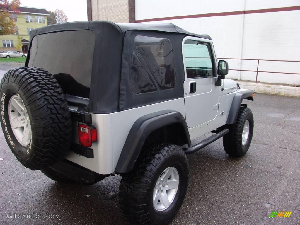 2004 Wrangler Rubicon 4x4 - Bright Silver Metallic / Dark Slate Gray photo #9