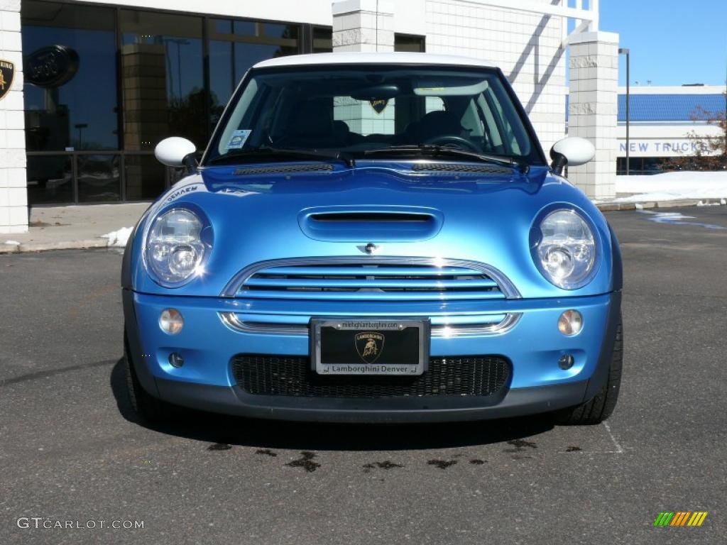 2002 Cooper S Hardtop - Electric Blue Metallic / Panther Black photo #3