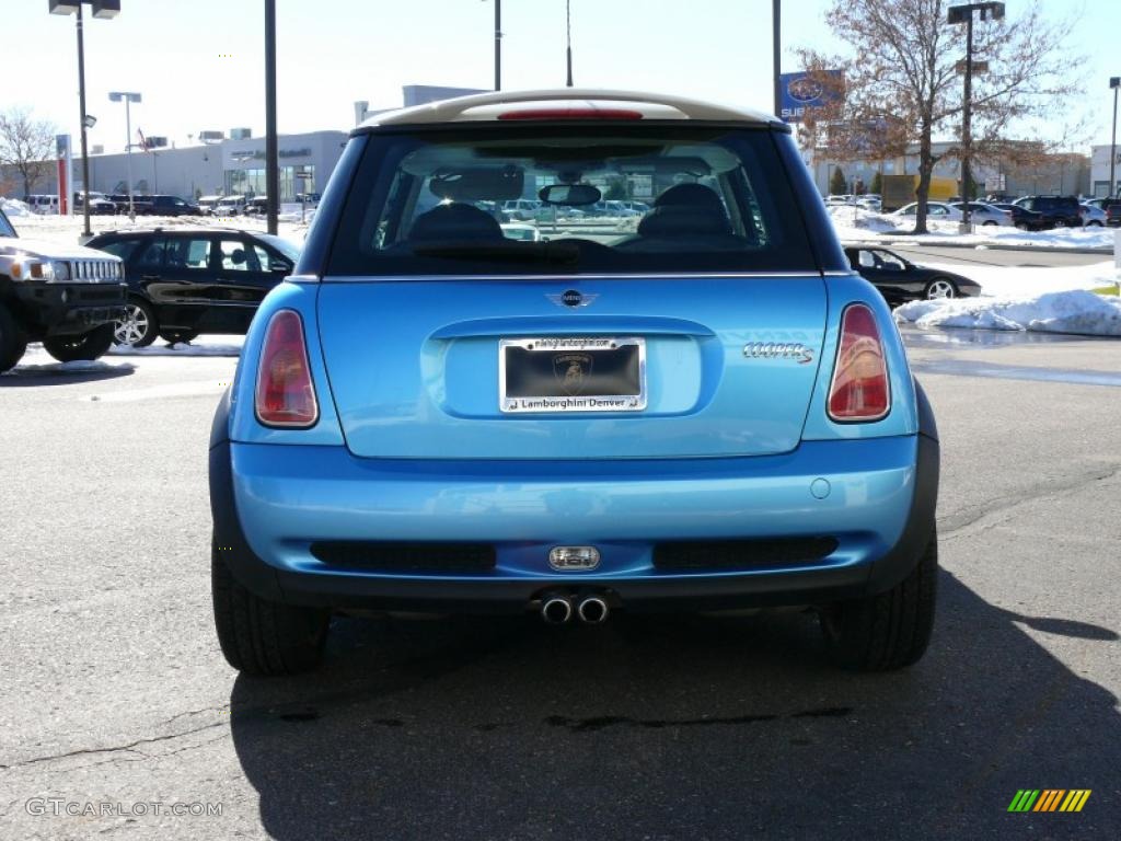 2002 Cooper S Hardtop - Electric Blue Metallic / Panther Black photo #7