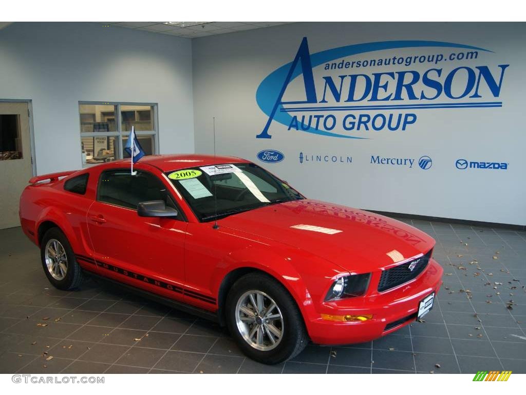 2005 Mustang V6 Premium Coupe - Torch Red / Dark Charcoal photo #1