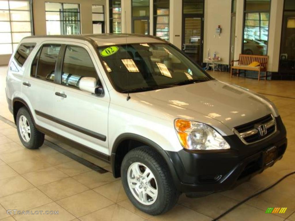 2002 CR-V EX 4WD - Satin Silver Metallic / Black photo #3