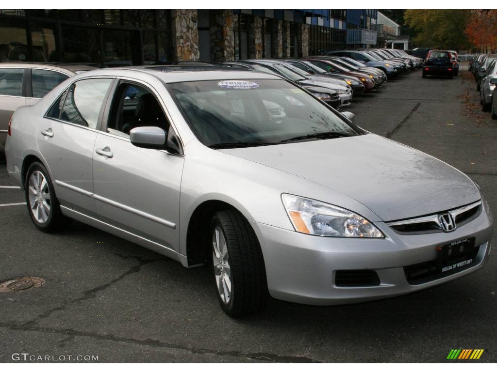2006 Accord EX-L V6 Sedan - Alabaster Silver Metallic / Black photo #3