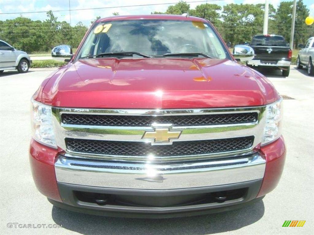 2007 Silverado 1500 LT Extended Cab 4x4 - Sport Red Metallic / Light Titanium/Ebony Black photo #12