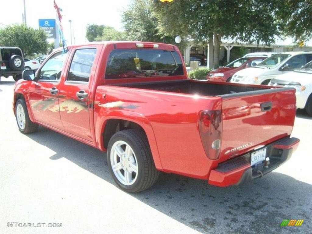 2004 Colorado LS Crew Cab - Victory Red / Sport Pewter photo #3