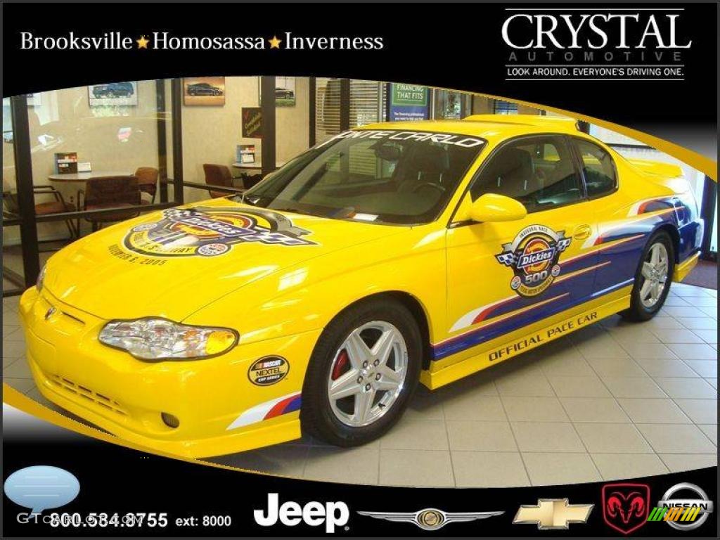 2004 Monte Carlo Supercharged SS Dickies 500 Official Pace Car - Competition Yellow / Ebony Black photo #1