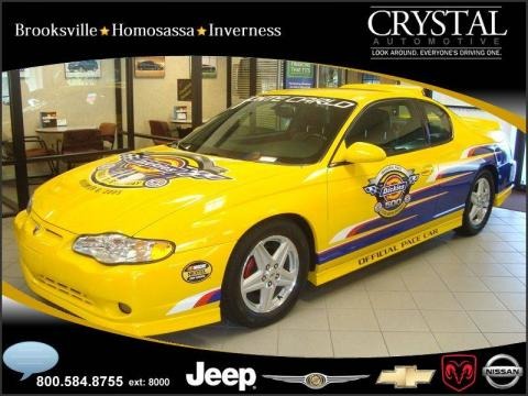 2004 Chevrolet Monte Carlo Supercharged SS Dickies 500 Official Pace Car Data, Info and Specs